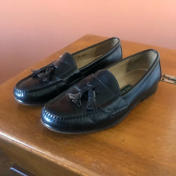 Cole Haan | Shoes | Cole Haan Mens Black Leather Tasseled  display picture 1